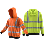 Load image into Gallery viewer, TSW14 - High Visibility Safety Zip Front Hoodie