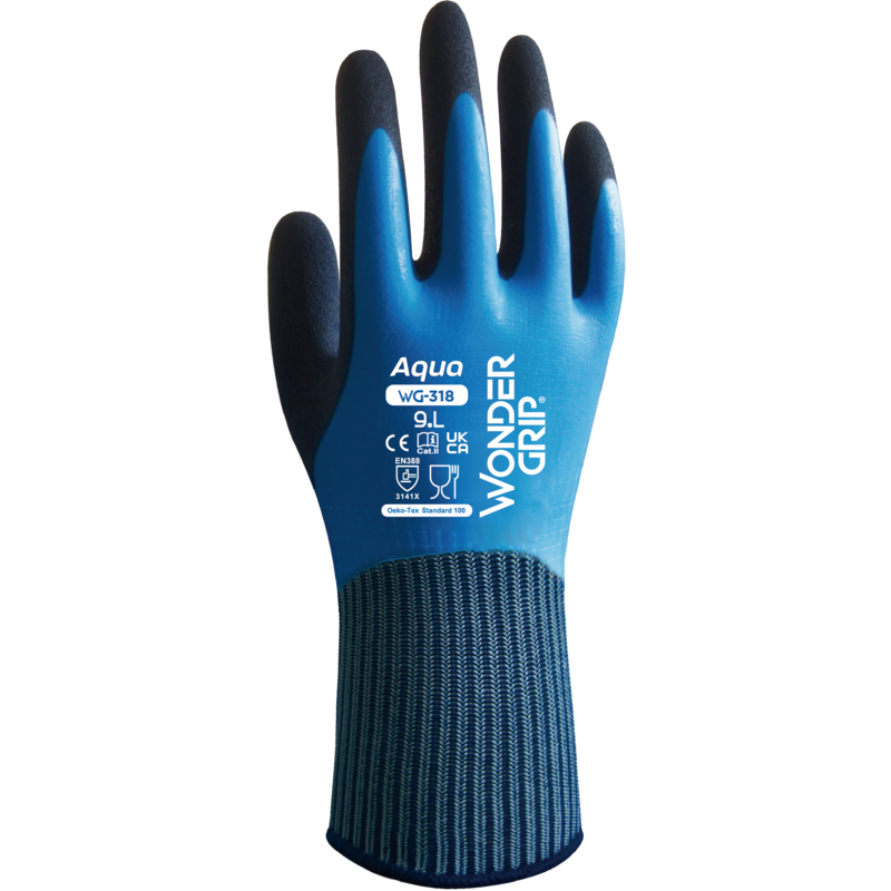 Waterproof WG-318 Latex Fully Coated Nylon Blue Work