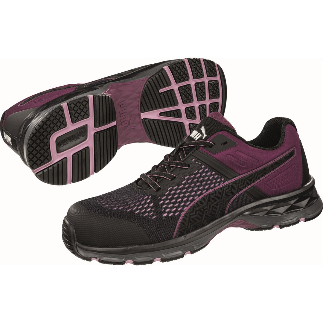 Safety Shoes Define Low S1P ESD Trainers Black Pink Shoes 64392