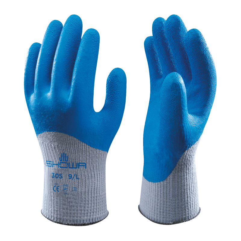 305 - Durable Grip Safety Glove with Latex Coated Palm and Knuckles