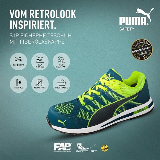 Safety Shoes Elevate Knit Green S1P ESD SRC Lightweight Low Top 64317