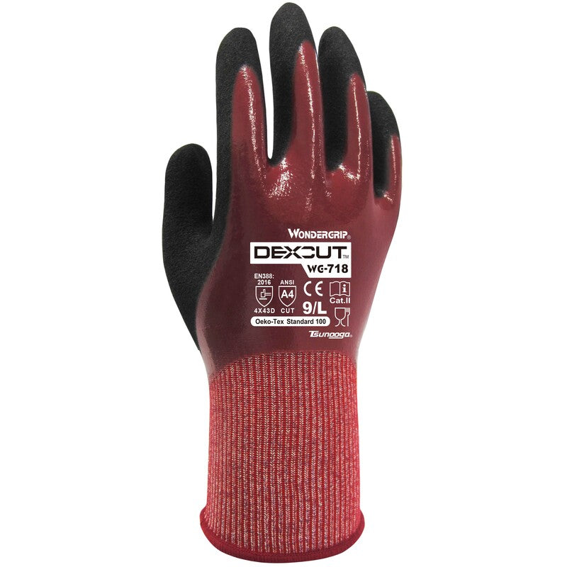 WG718 Dexcut Triple Nitrile Coated Cut Resitant 13 Gauge