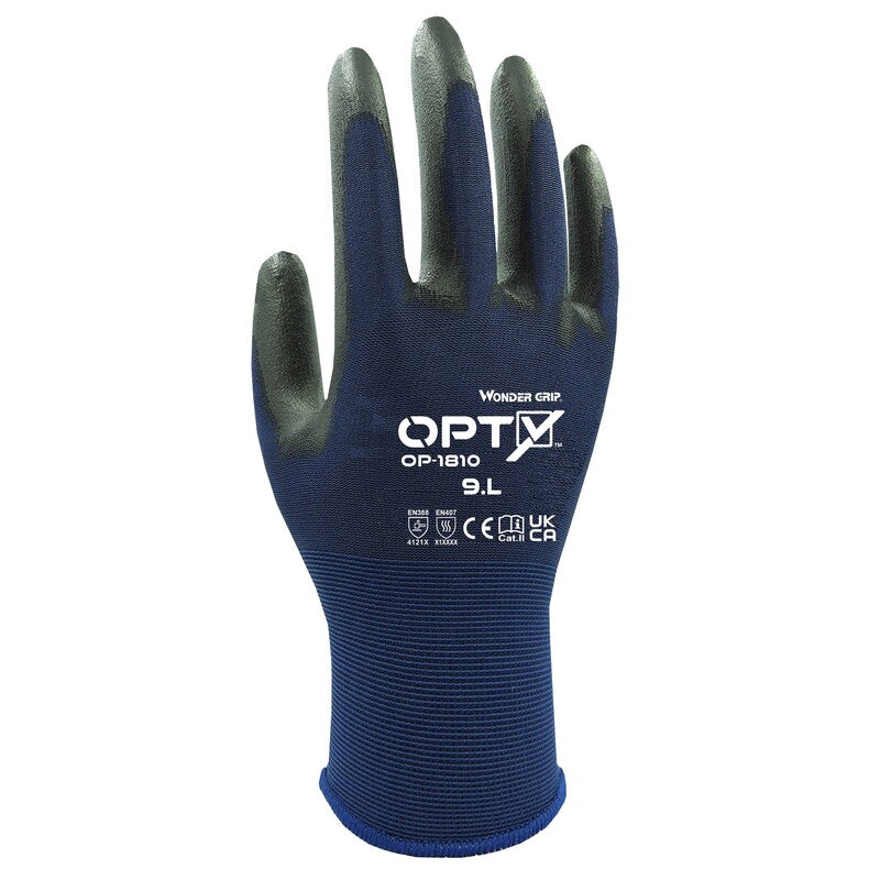 OP-1810 OPTY PU Palm Coated 18 Gauge Heat Resistant Nylon