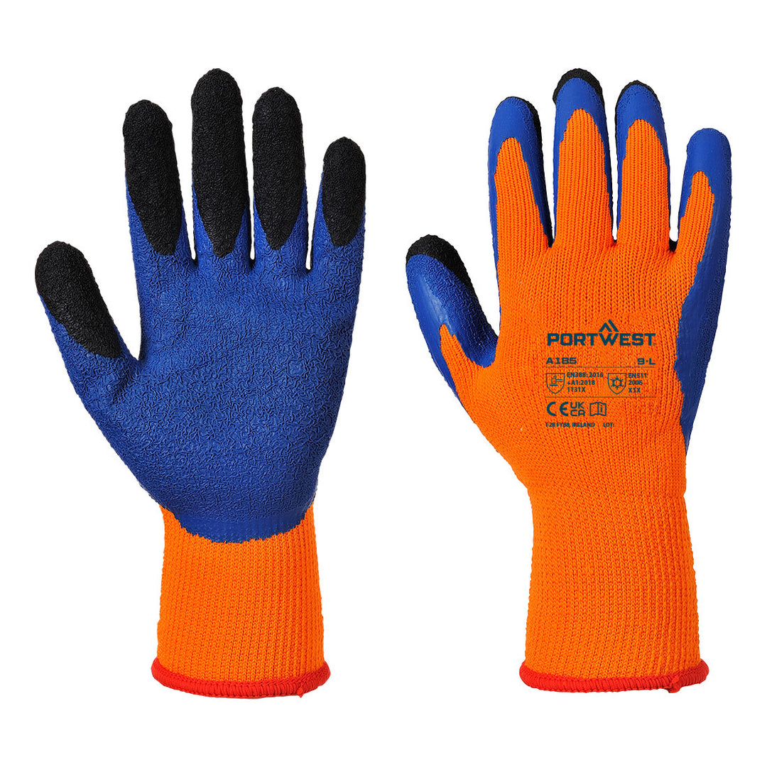 A185 - Cold 7 Latex Crinkle Finger Dipped Gloves