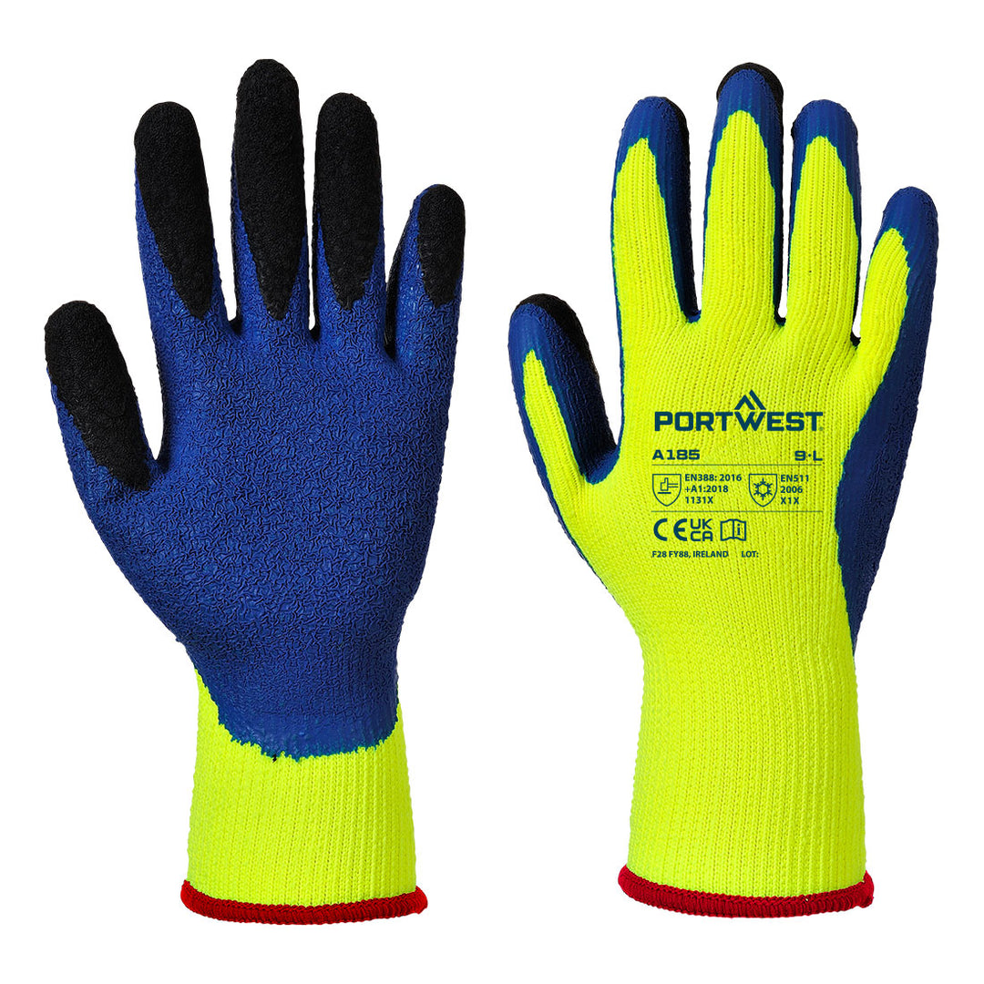 A185 - Cold 7 Latex Crinkle Finger Dipped Gloves
