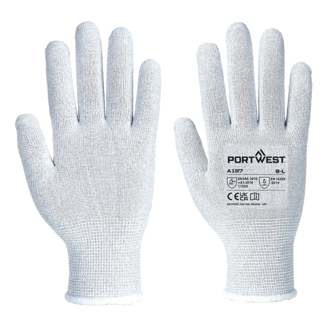 A197 - ESD 13 Liner Glove Grey