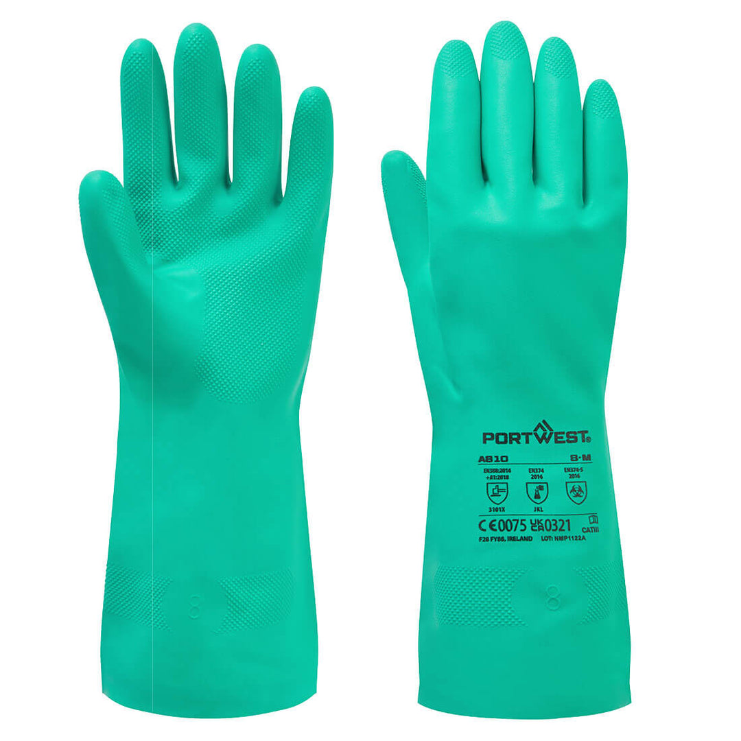 A810 - Chem 320 Nitrile Gauntlet Green