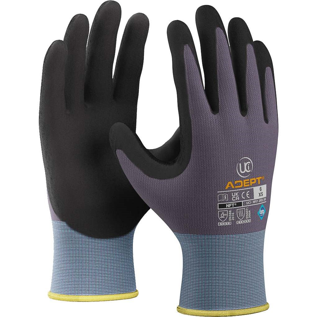 Adept® - NFT™ Palm Coated Gloves Grey