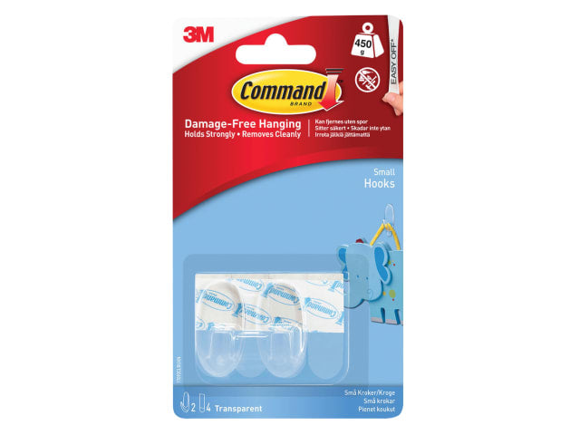 Hooks + Strips Small Clear