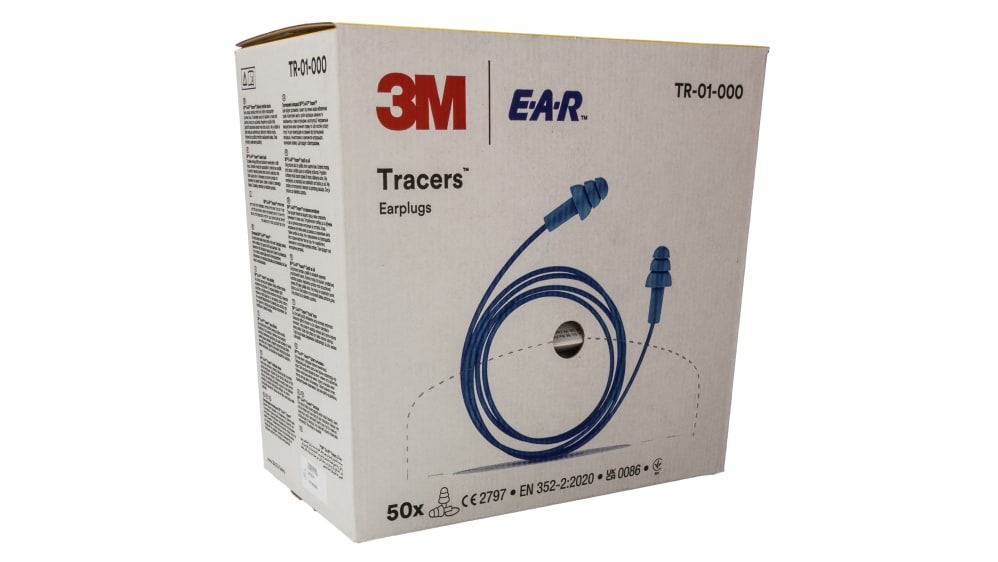 TR-01-000 - E-A-R™ Tracers™ Corded Earplugs 29 SNR (Box of 50)