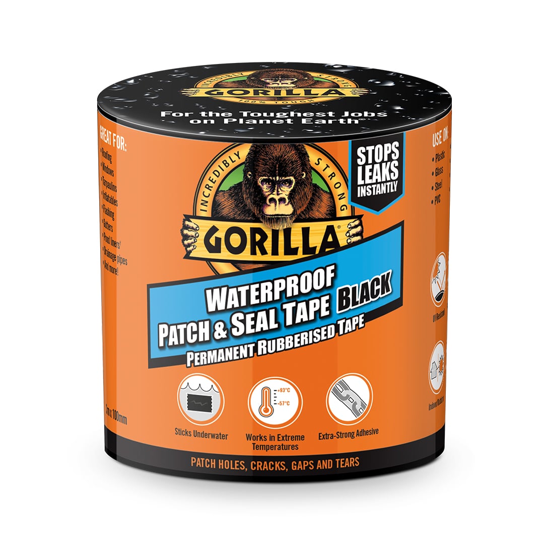 Gorilla® Waterproof Patch & Seal Tape 100mm x 3m Black