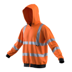 Load image into Gallery viewer, TSW14 - High Visibility Safety Zip Front Hoodie