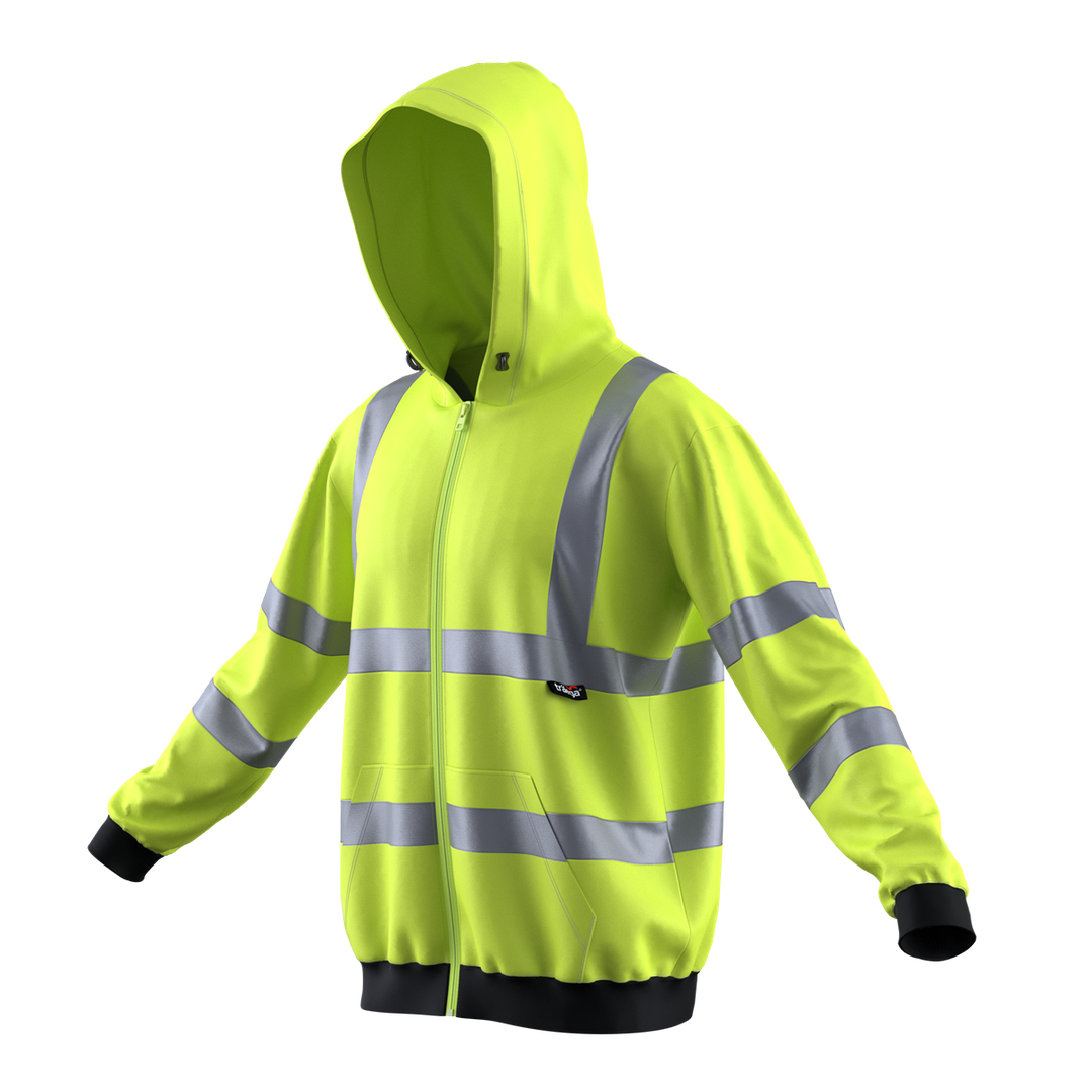 TSW14 - High Visibility Safety Zip Front Hoodie