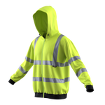 Load image into Gallery viewer, TSW14 - High Visibility Safety Zip Front Hoodie