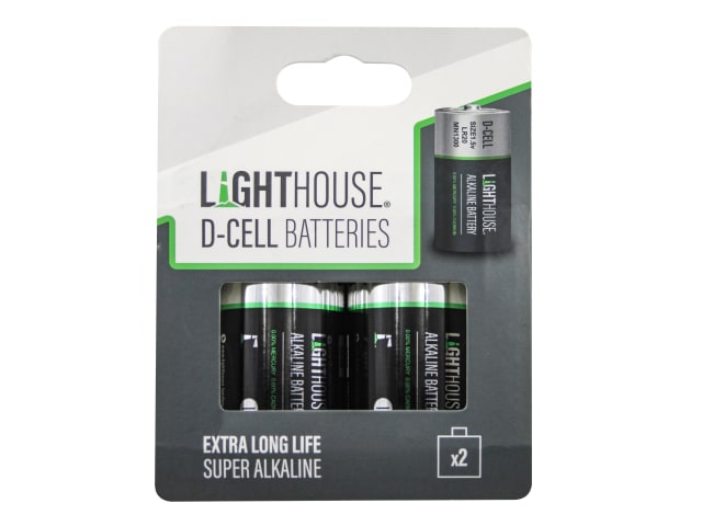 D LR20 Alkaline Batteries 14800 mAh (Pack 2)