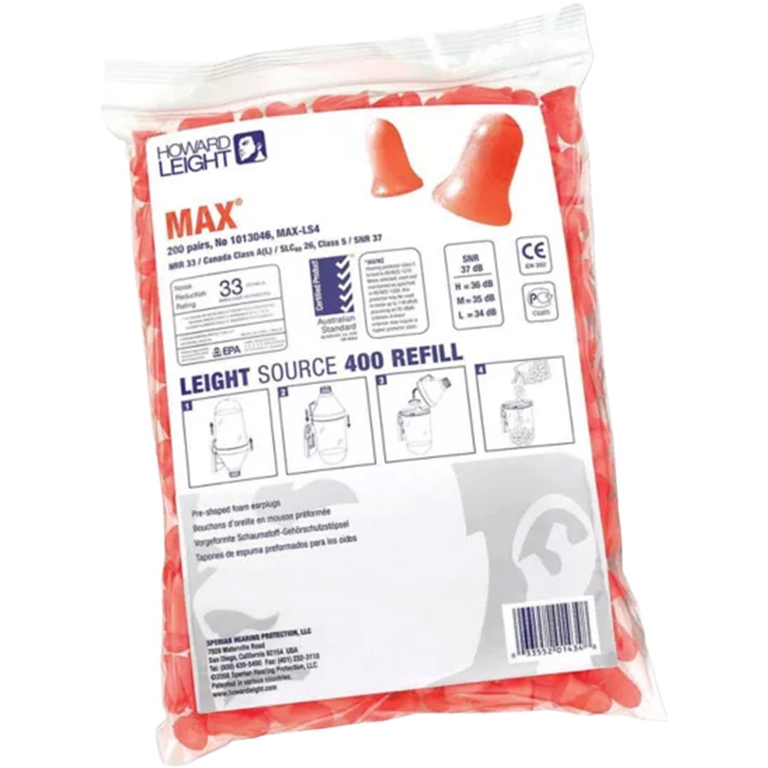 Howard Leight Maximum Zip Top Refill 200pr for LS400 (1013046)