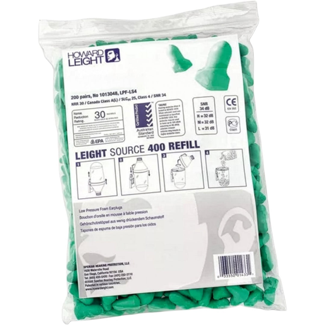 Howard Leight Maximum Lite Zip Top Refill 200pr for LS400 (1013048)