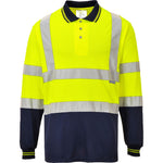 Load image into Gallery viewer, S279 - Hi-Vis Contrast Polo Shirt Long Sleeve