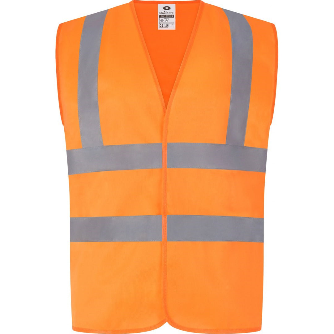 TWC01 - High Visibility Safety Two Band & Brace Waistcoat