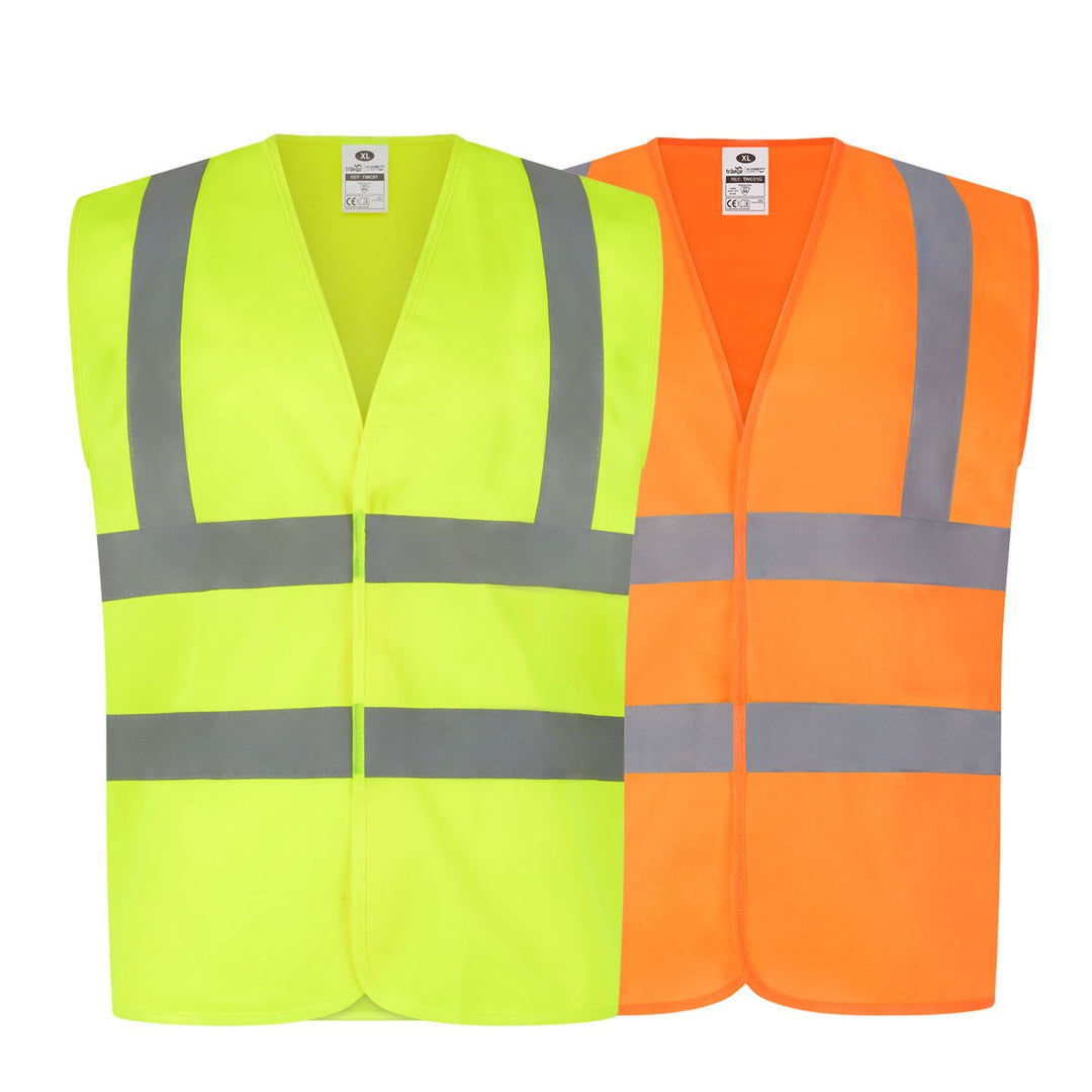 TWC01 - High Visibility Safety Two Band & Brace Waistcoat