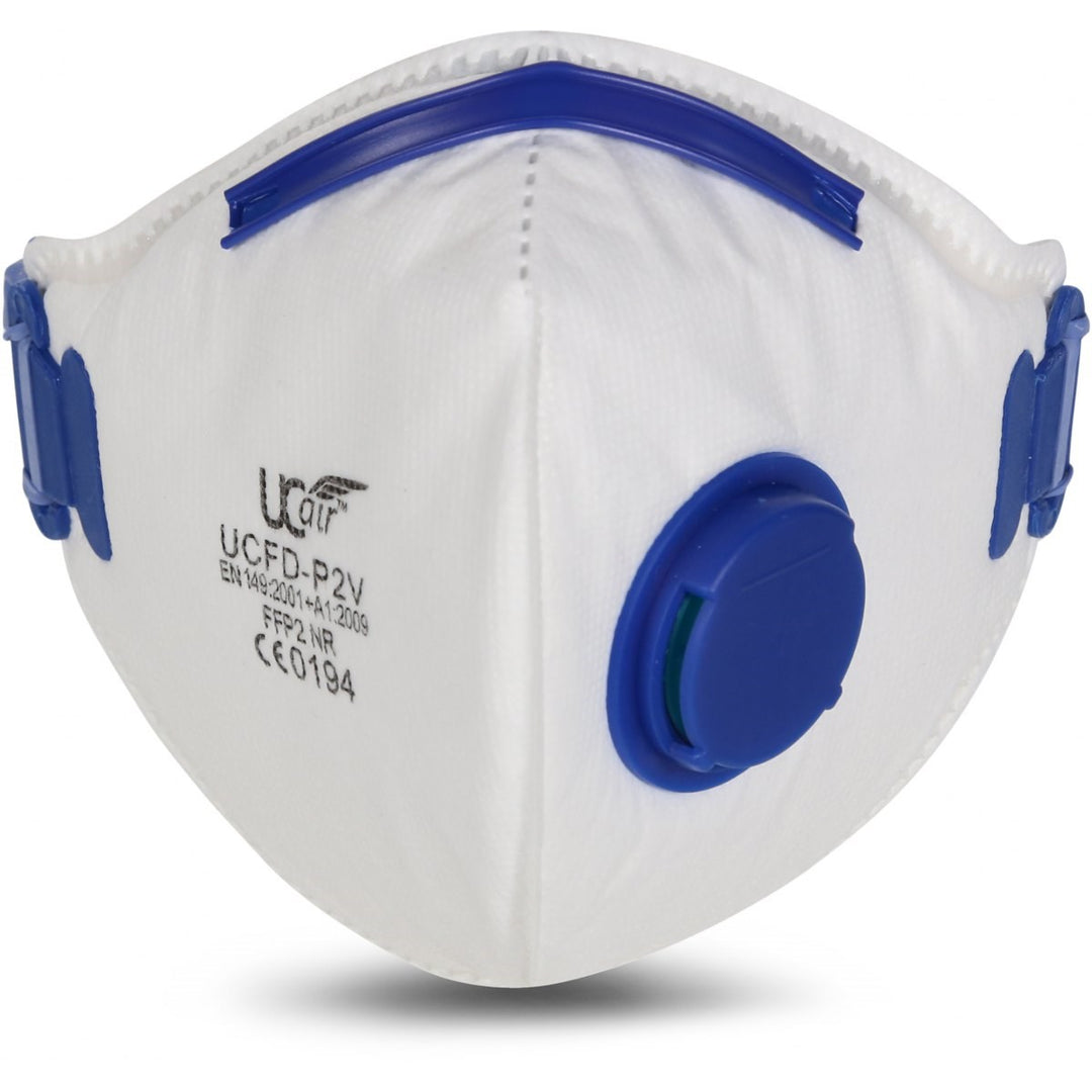 UCFD-P2V - FFP2 Valved Fold Flat Respirator (Box of 10)