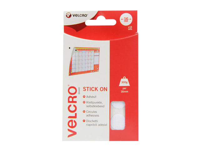 Stick On Coins 16mm x 16 Sets White