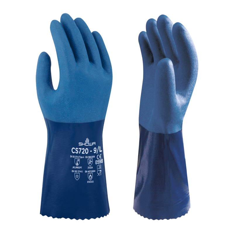 CS720 - Fully Nitrile Coated Glove with Extended Cuff