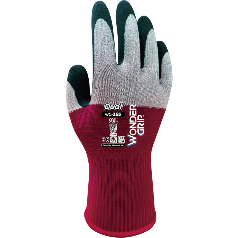 WG-355 DUAL Latex Coated DuaLiner™ Lightweight Dexterity Glove